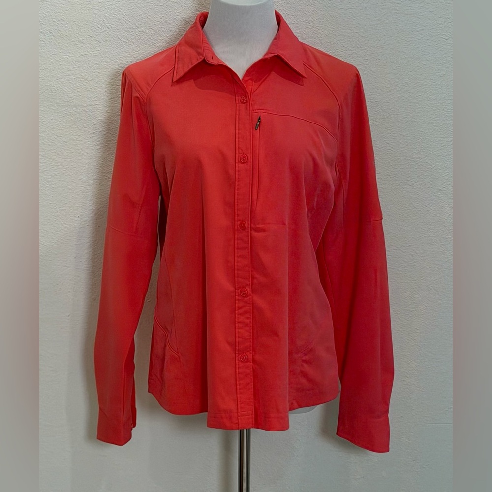 Columbia Women’s Omni-Shade Sun Shirt XL Coral Moisture Wicking Sport Outdoor